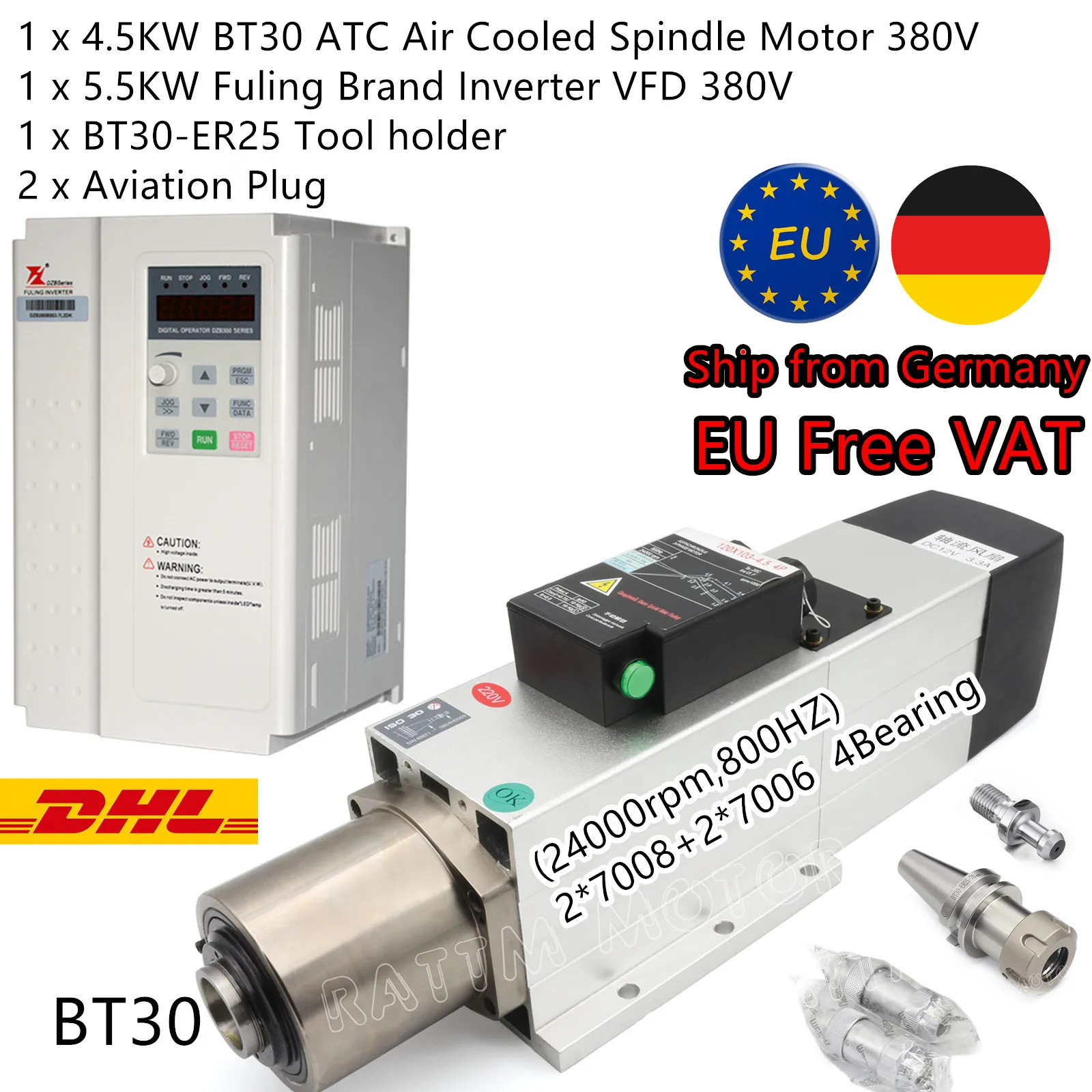 『 ЕС Бесплатная доставка 』 380 кВт ATC с воздушным охлаждением Шпиндельный