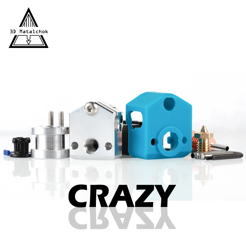 

3D Printer Parts All Metal NF-Crazy Hotend Kit V6 Brass Nozzle For Ender 3 CR10 Prusa I3 MK3S Titan/Bmg Extruder