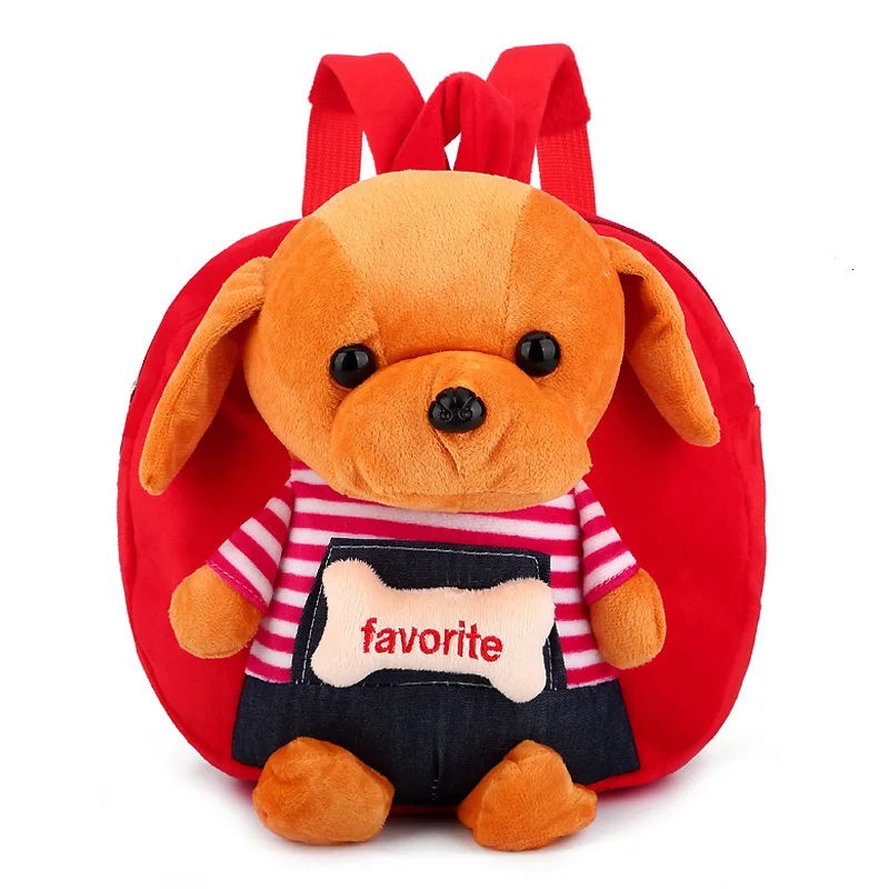 Милый щенок детские сумки для мальчиков плюшевый Детский рюкзак малышей девочек