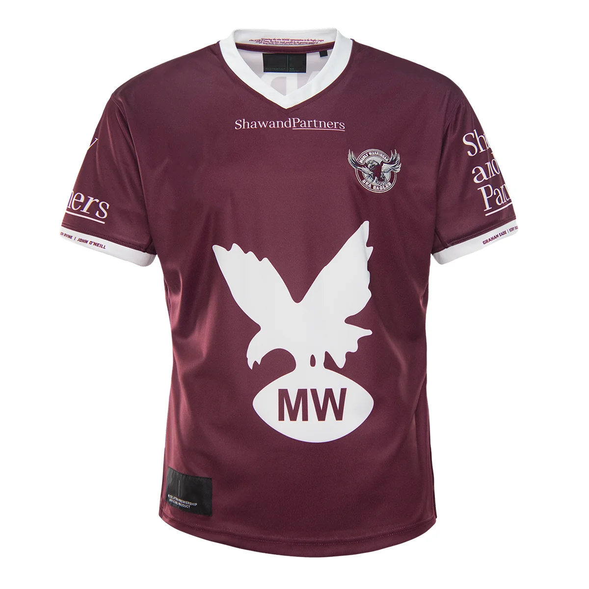 

2021 Manly Warringah Sea Eagles Rugby Heritage Embroidery Men's Jersey Sport T-Shirt S-5XL