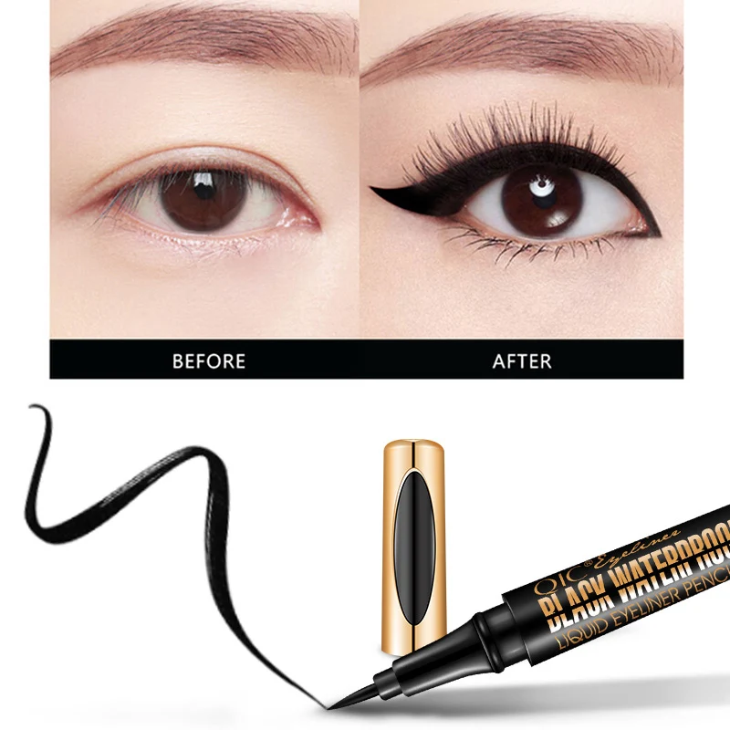 

High Quality 1 Pcs Waterproof Liquid Eyeliner Fast Dry Sweat Proof Smudgeproof Eyeliner Pen Make Women Gril