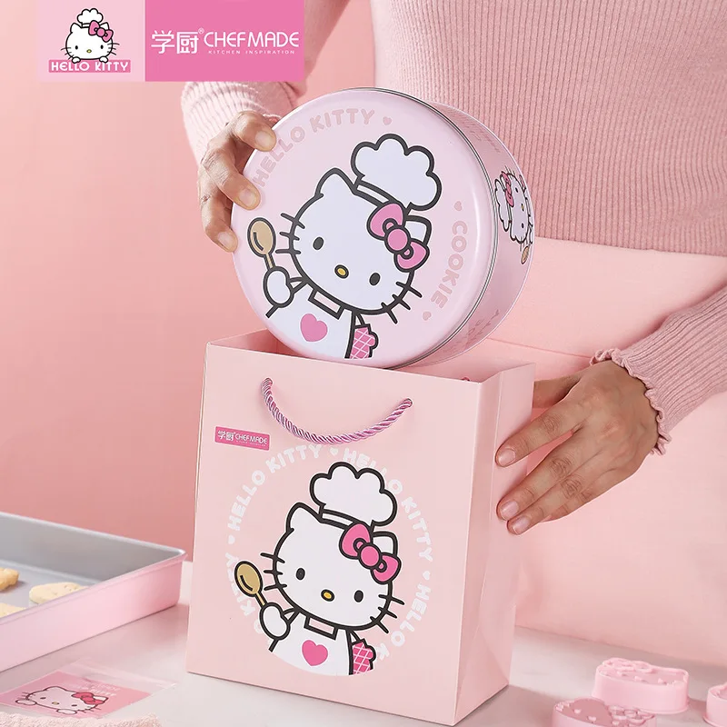 HELLO KITTY Nougat конфеты, печенье Железный Круглый ящик KT7065 приспособления для выпечки инструменты для украшения торта трафарет для выпечки