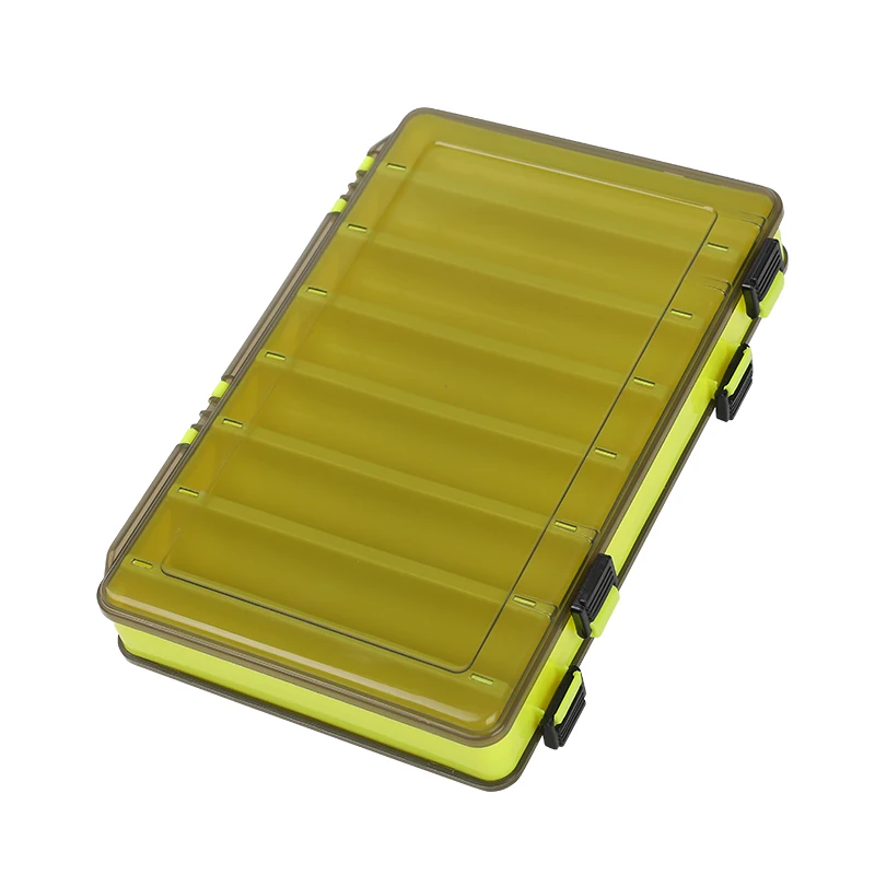 

Fishing Lure Box Case 12&14 Room Double Sided Tool box for fishing Double Sided Bait/Hook box Plastic storage box Fishing tackle