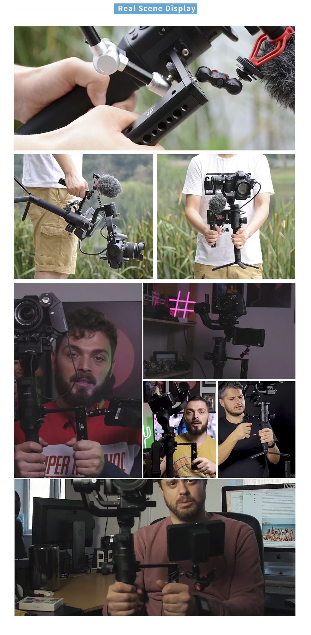 DIGITALFOTO VISION Gimbal аксессуары для шеи удлинительная ручка подключения светодиодный светильник/монитор/микрофон для DJI RONIN SC/S Feiyu Crane 2