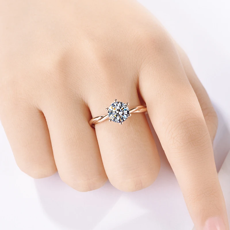 

Rose Gold Twist Vine Shape Women Rings Real 925 Sterling Silver Exquisite Luxury Unique Elegant Engagement Wedding Party Gift