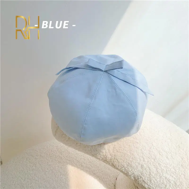 Модный женский берет с бантом осенне зимняя восьмиугольная шапка шапки в стиле