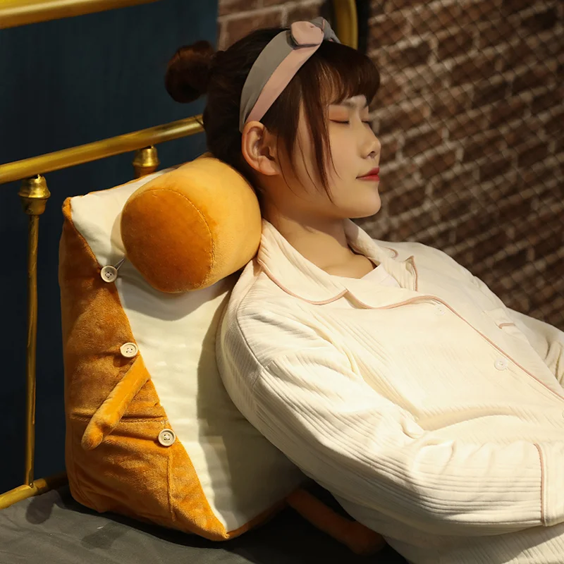 

Bread triangle cushion waist plush PP cotton padded stool sofa cushion home decoration ornaments girlfriend holiday birthday gif