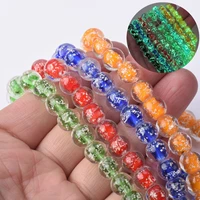 10pcs round 10mm handmade luminous lampwork glass loose beads for jewelry making diy crafts findings