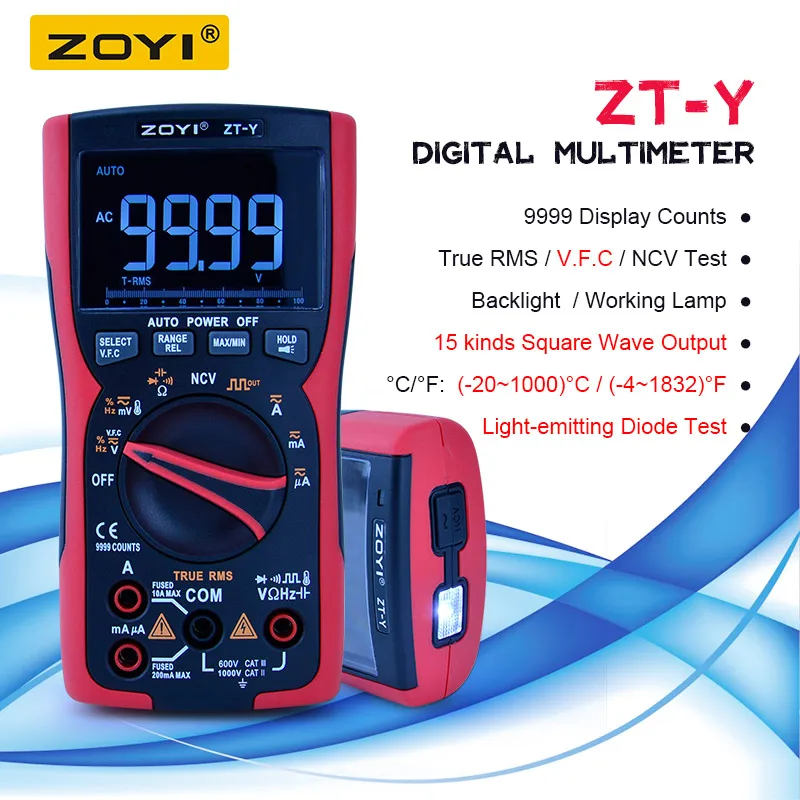 

ZOYI ZT-Y Professional Digital Multimeter High-precision Auto Range NCV Multimetro VFC Micro Current Voltage Tester LCR Tester