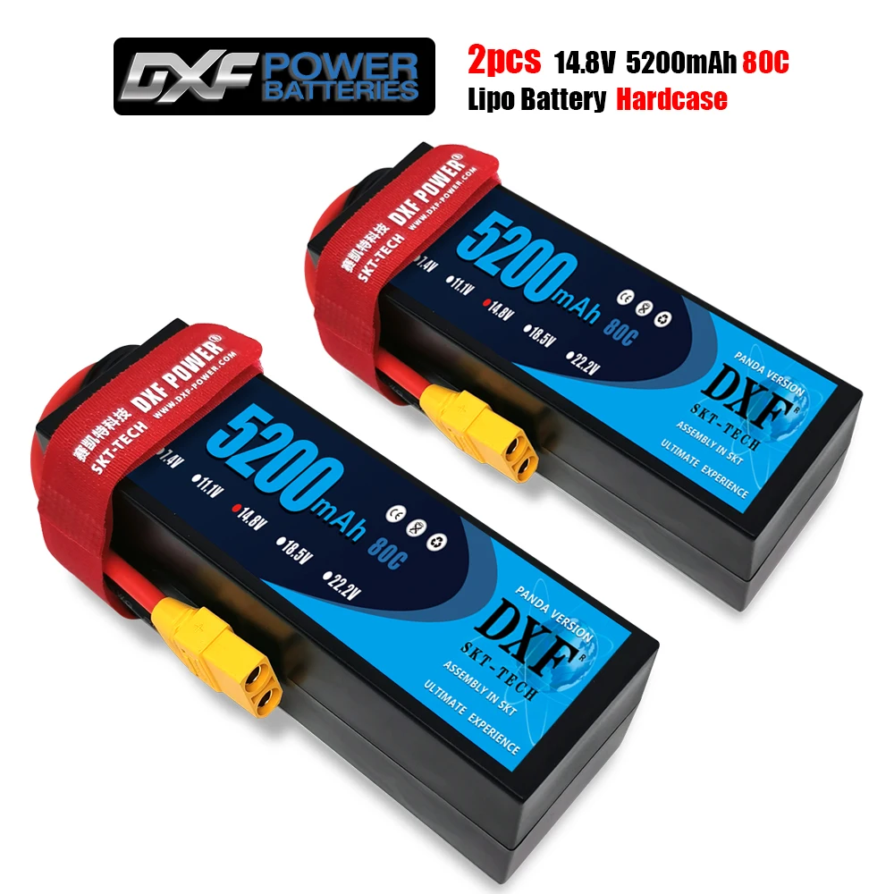 Литий полимерный аккумулятор DXF 14 8 в 5200 мАч 80C Max 160C жесткий корпус для вертолета