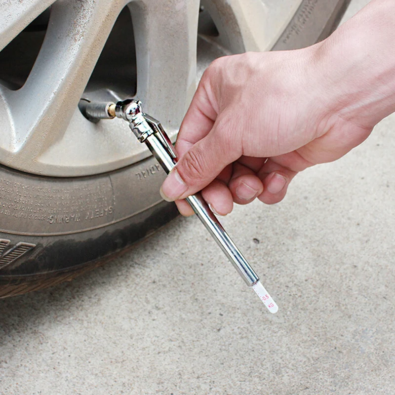 

Portable Tire Presure Guage Pen Mini Durable 5-50 PSI Pressure Gauge Pen Shape Emergency Use Tire/Tyre Air Pressure Test Meter