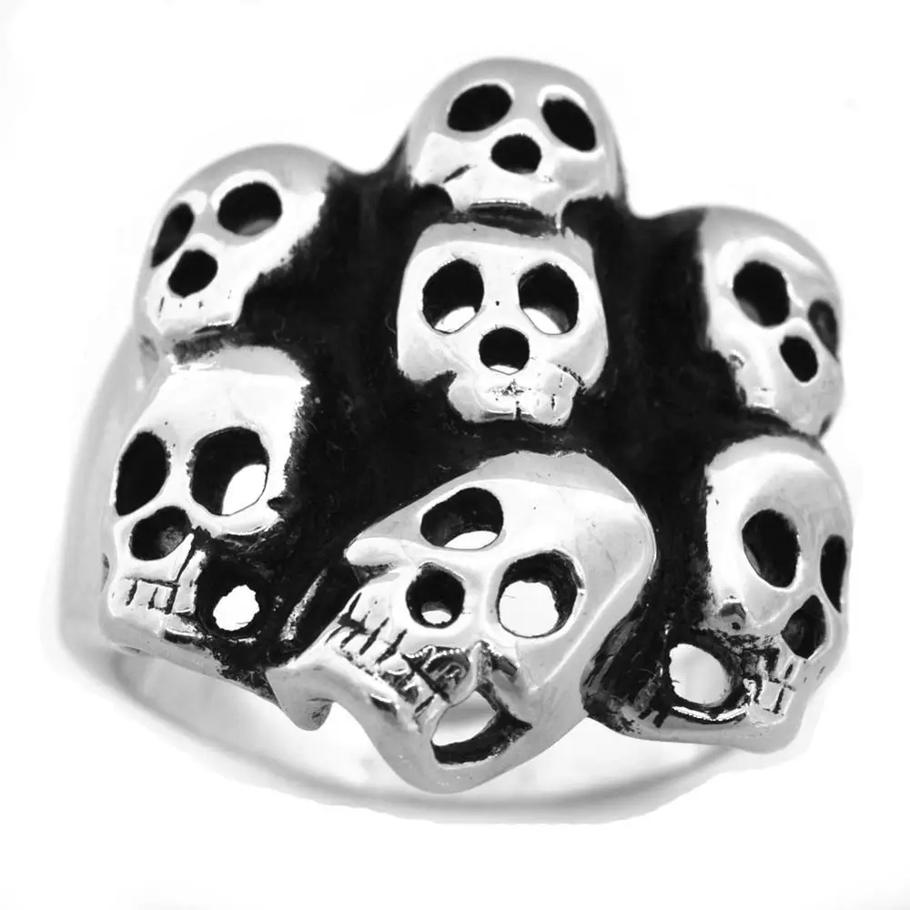 Фанаты из нержавеющей стали ювелирные изделия семейный призрак черепа
