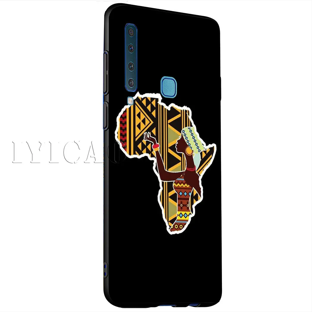 IYICAO African Girls Soft Silicone Case for Samsung J6 A9 A8 A7 A6 Plus 2018 A5 A3 2016 2017 Phone |