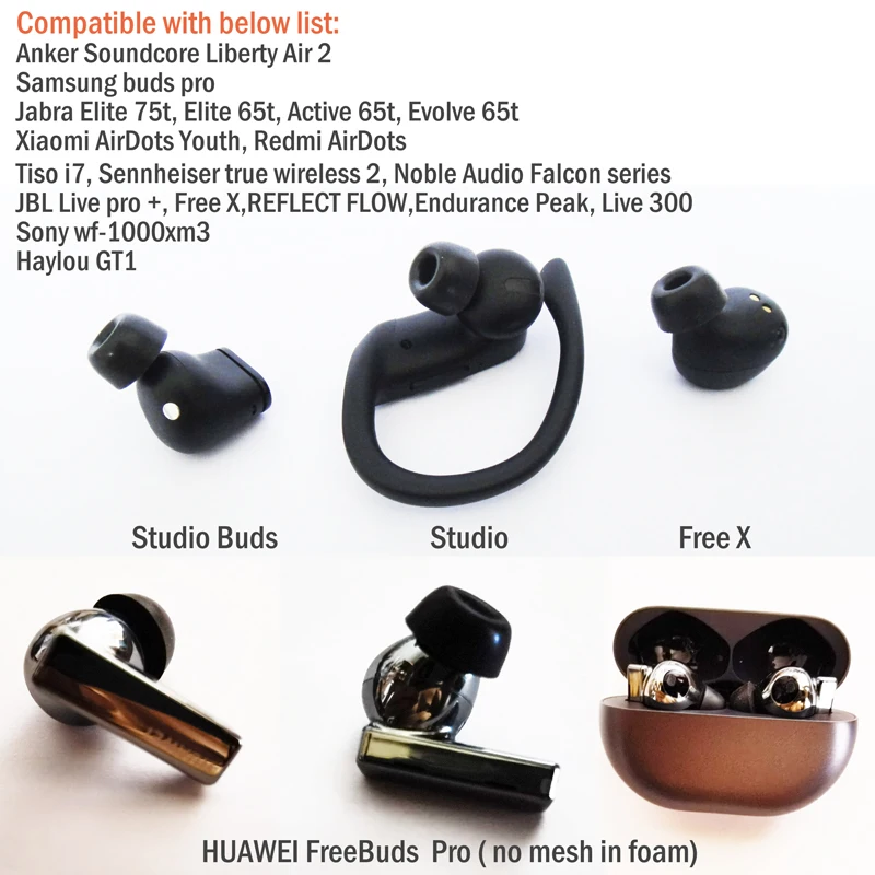 Jabra Elite 75t Earbuds Tips | Memory Foam Wireless Earbuds | Ear Tips Jabra  Elite 65t - Protective Sleeve - Aliexpress