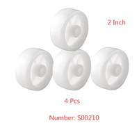 4 pcslot 2 inch caster single wheel diameter 50mm plastic nylon light white pp smooth