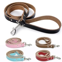 genuine cat leather harness leash lead soft hand strap solid pet traction rope matched kitten cat collars chihuahua
