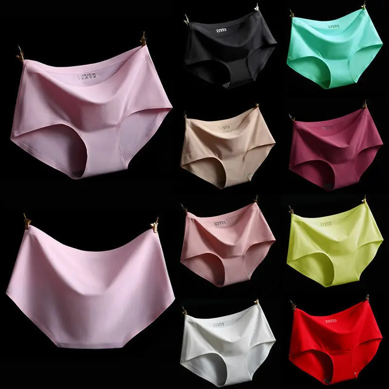 Женское удобное нижнее белье из ледяного шелка дышащее сексуальное бесшовное