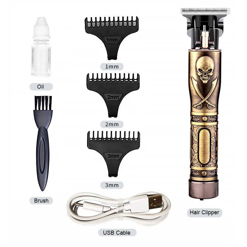 Винтажный беспроводной триммер для волос PULIS профессиональная электрическая