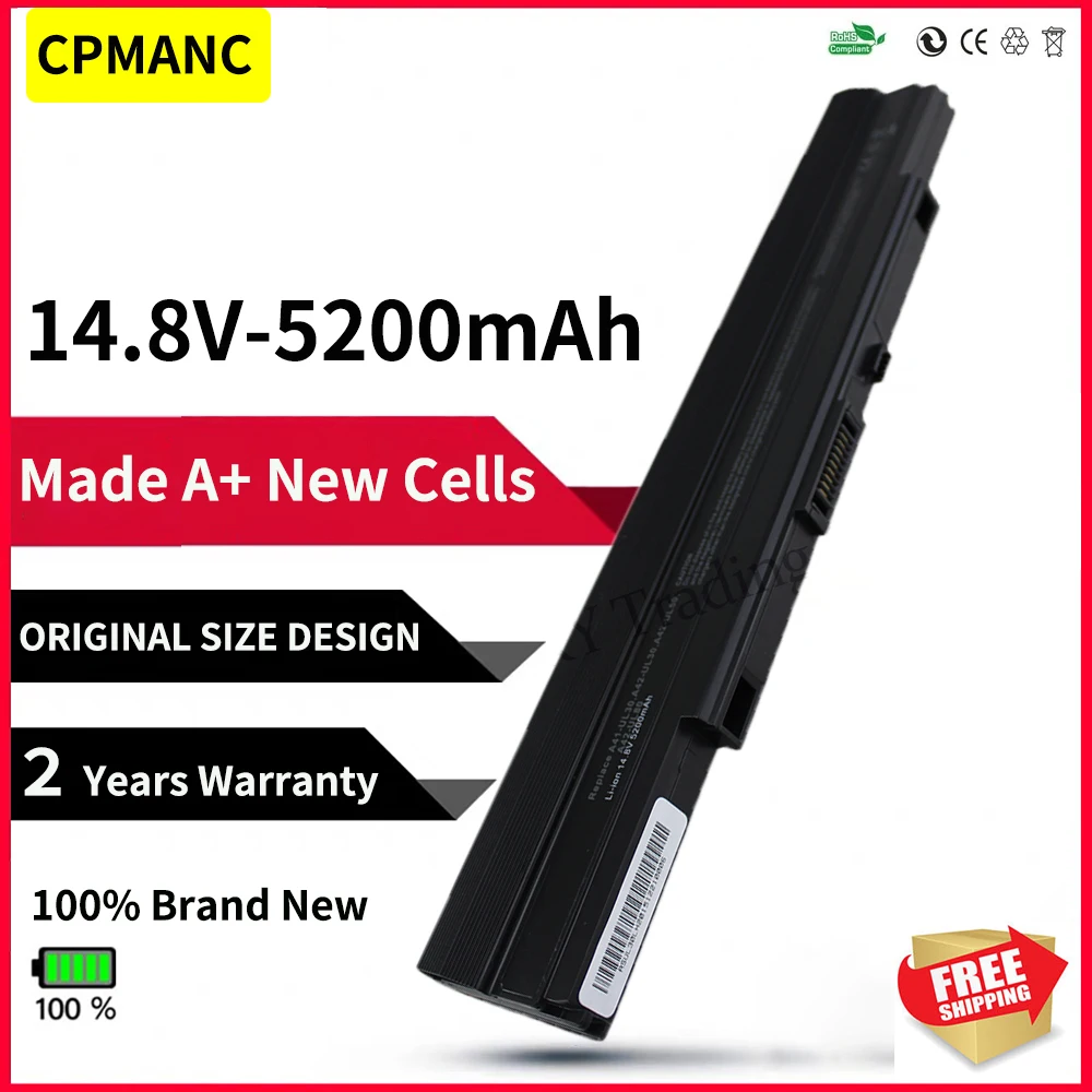Аккумулятор для ноутбука ASUS 8 ячеек серия UL50Vt UL50 UL50VS UL50Vg PL80 UL30 UL50A с функцией