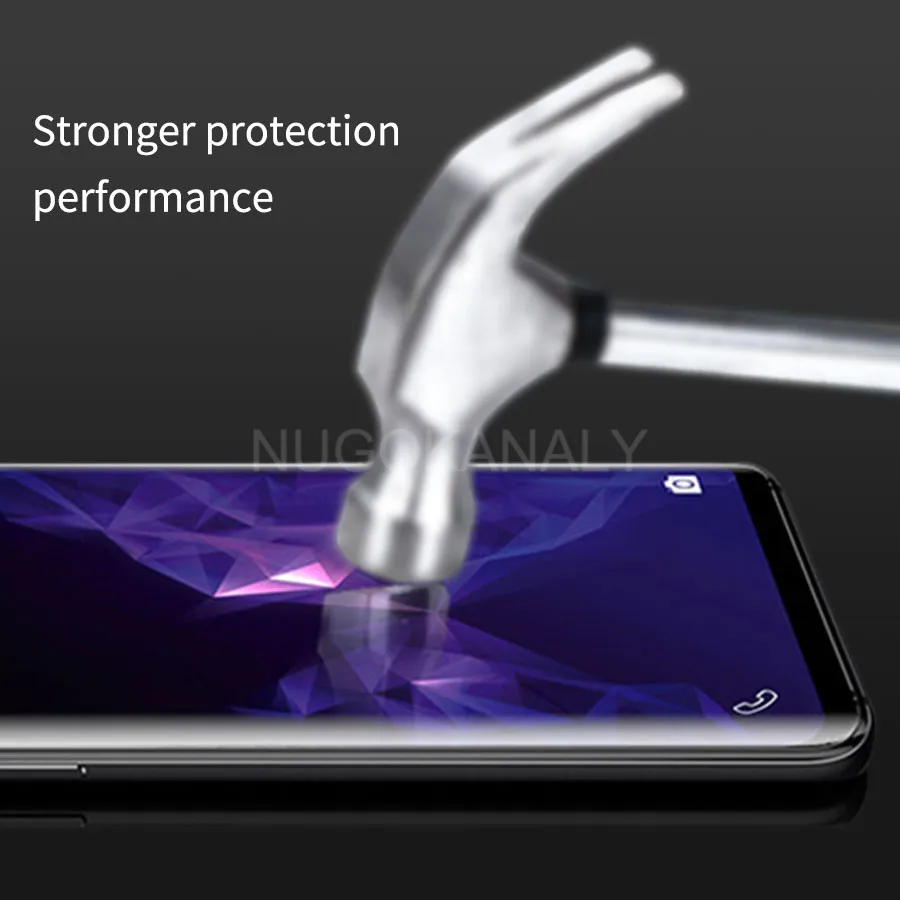 УФ жидкое 3D изогнутое закаленное стекло с полным клеем для Samsung Galaxy S8 S9 S10 Plus Note 10 8 9