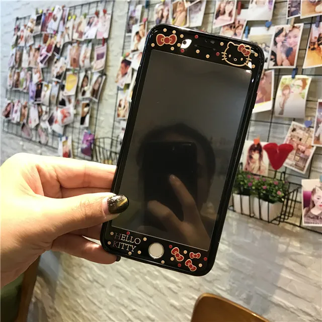 Tempered Glass For iPhone 8 7 6 6s Plus Premium Screen Protector 9H 3D Protective Film Cartoon Pattern | Мобильные телефоны и