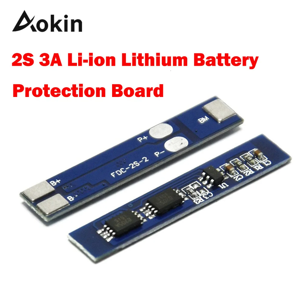 

2S 3A Li-ion Lithium Battery 7.4 8.4V 18650 Charger Protection Board BMS PCM for Li-ion Lipo Battery Cell Pack for diy kit Aokin