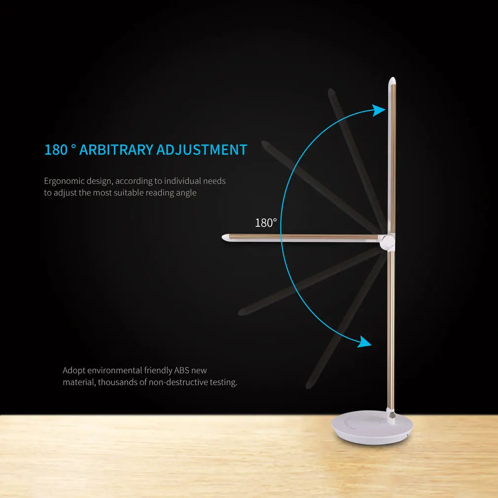 

Folding Design Dimmable LED Desk Table Lamp Touch Switch 7 Level Brightness Dimming Light Highly Sensitive Touch Dimmer ZL-308