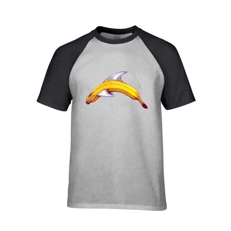 Модная мужская футболка в стиле хип-хоп с изображением акулы банана больших
