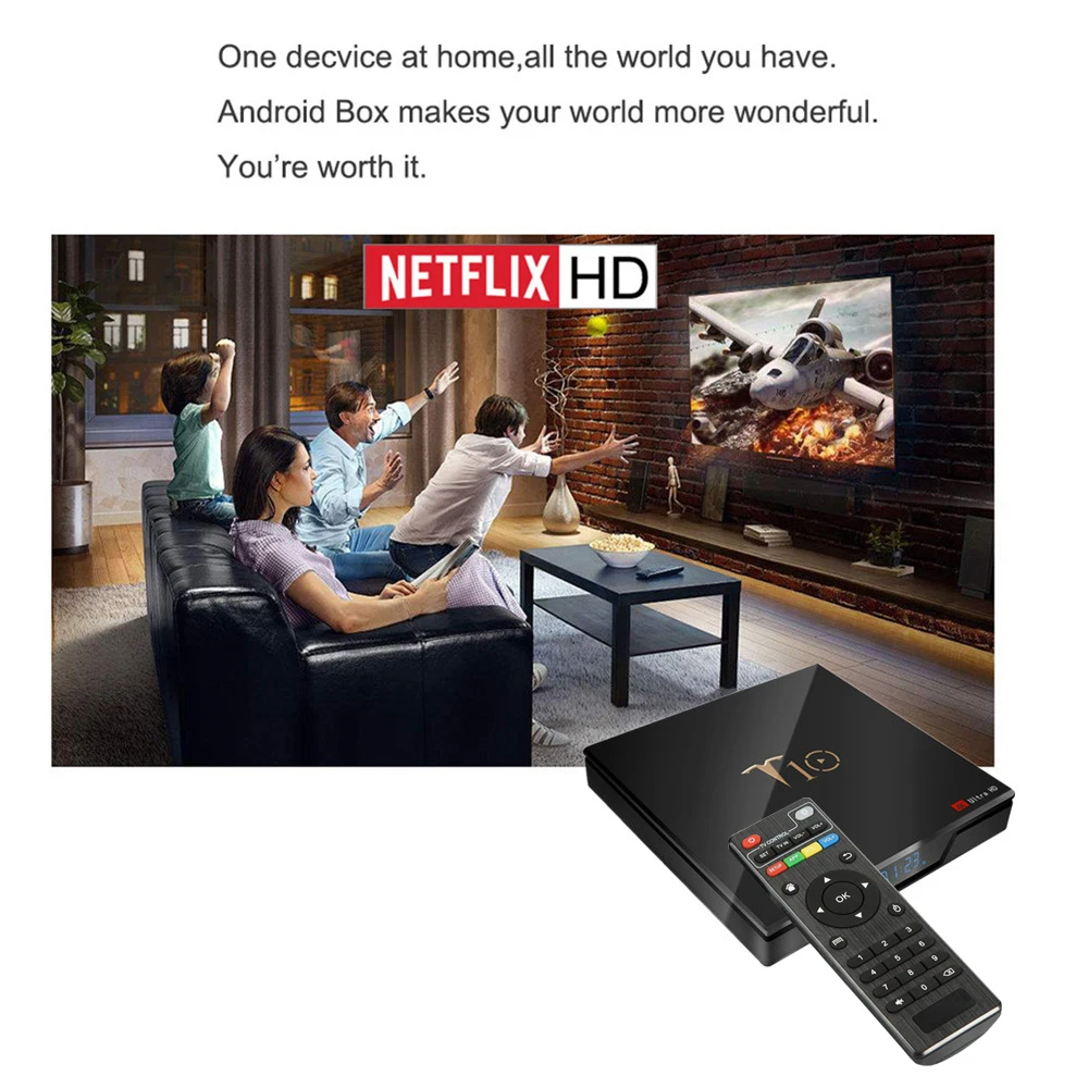 Android 8,1 tv box T10 2 ГБ 16 ГБ 8 ГБ smart tv box 2,4G WiFi медиаплеер Android Box PK x96Mini цифровой дисплей Android tv box