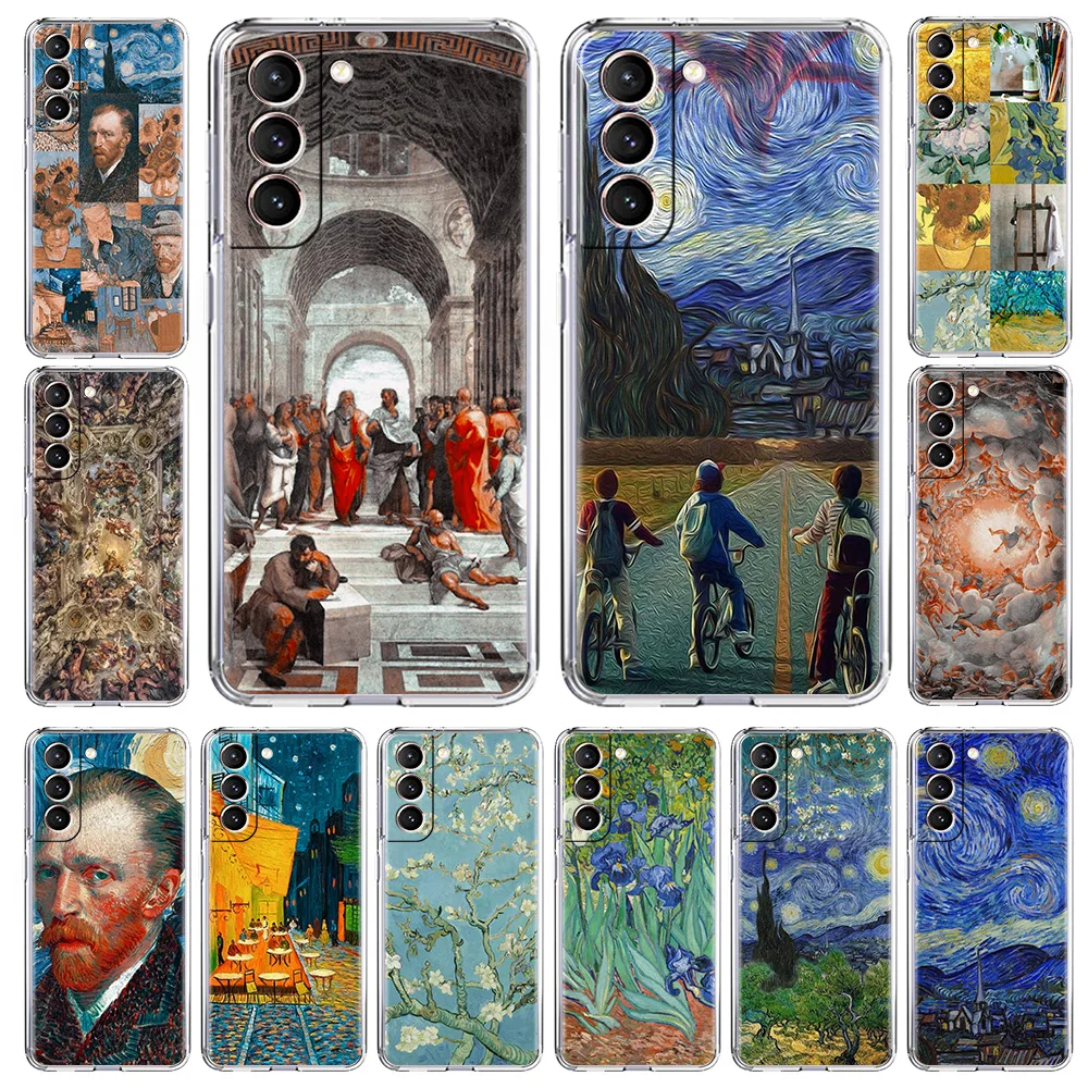

Van Gogh Art Aesthetics Angel Phone Case For Samsung Galaxy S20 FE S21 S10 S10E Note 20 Ultra 10 Lite Plus M31 Soft Clear Cover