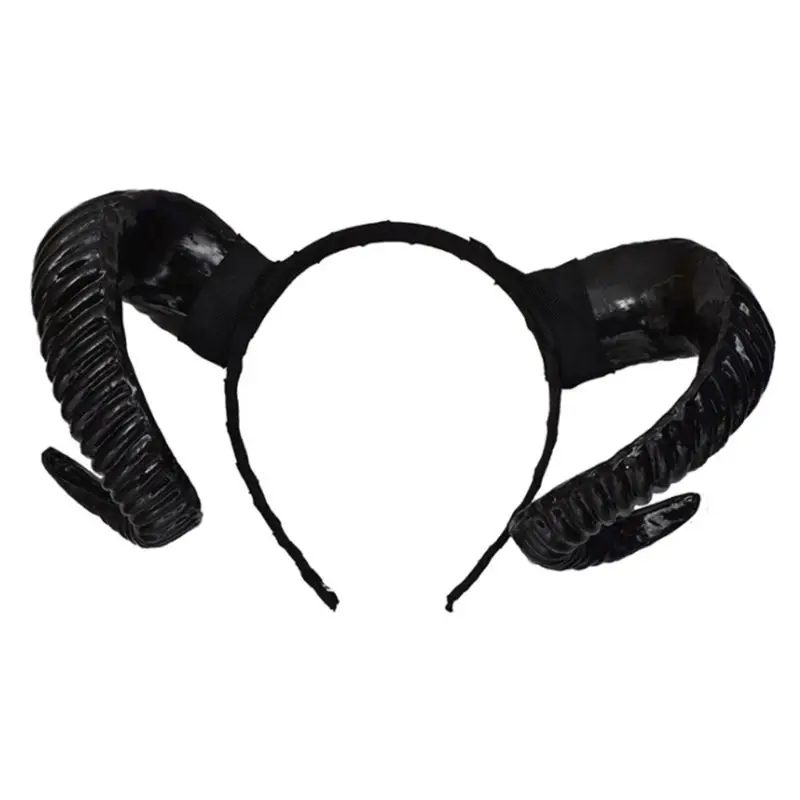 

Gothic Halloween Headband Accessory Simulated Antelope Sheep Horn Womens Hair Hoop Devil Cosplay Costume Party Supplies Headwear