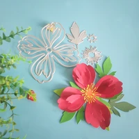new large christmas flowers cutting dies photo album cardboard diy gift card decoration embossing crafts