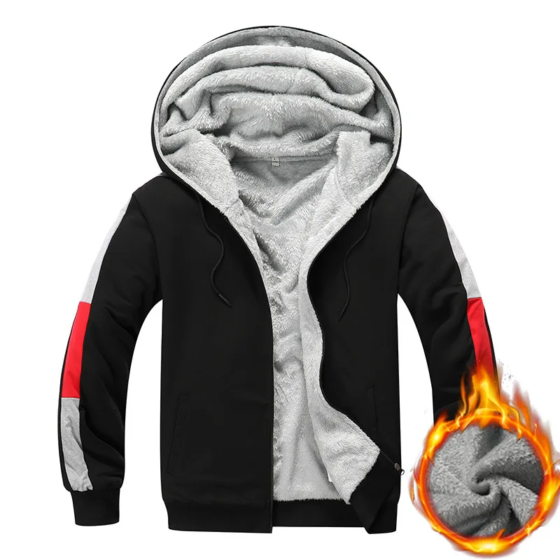 Зимний толстый теплый спортивный костюм с капюшоном из искусственной овчины