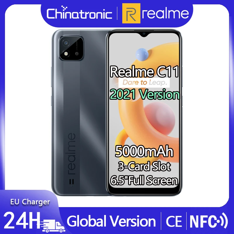 Realme C11 2 Гб оперативной памяти 32 встроенной глобальная версия Android 10 Мобильный