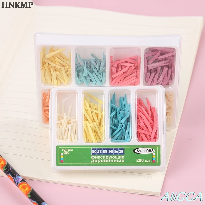 

200/400pcs Dental Wooden Wedges Nonexpansion 1.183 1.185 Interdental Contoured
