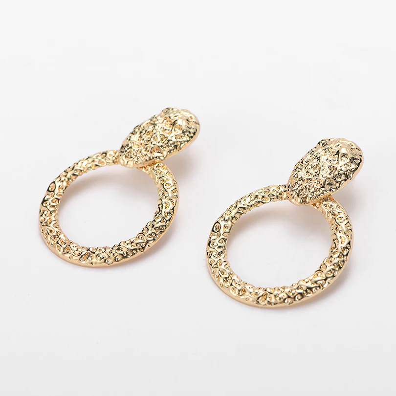 Laramoi Винтажные серьги для женщин золотые геометрические массивные из