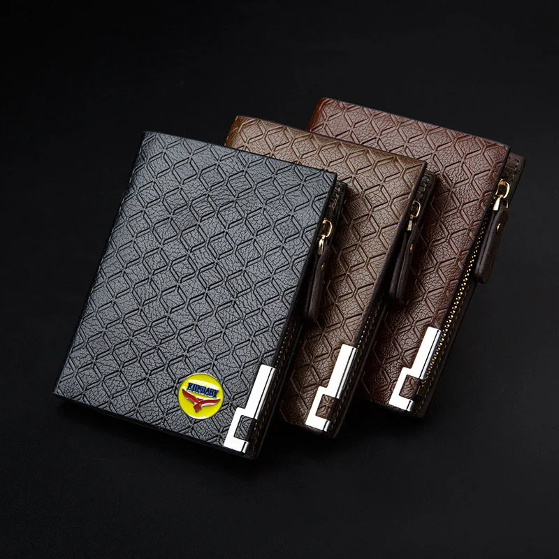 Длинный стильный кошелек черный светильник лый/темно-коричневый верх из