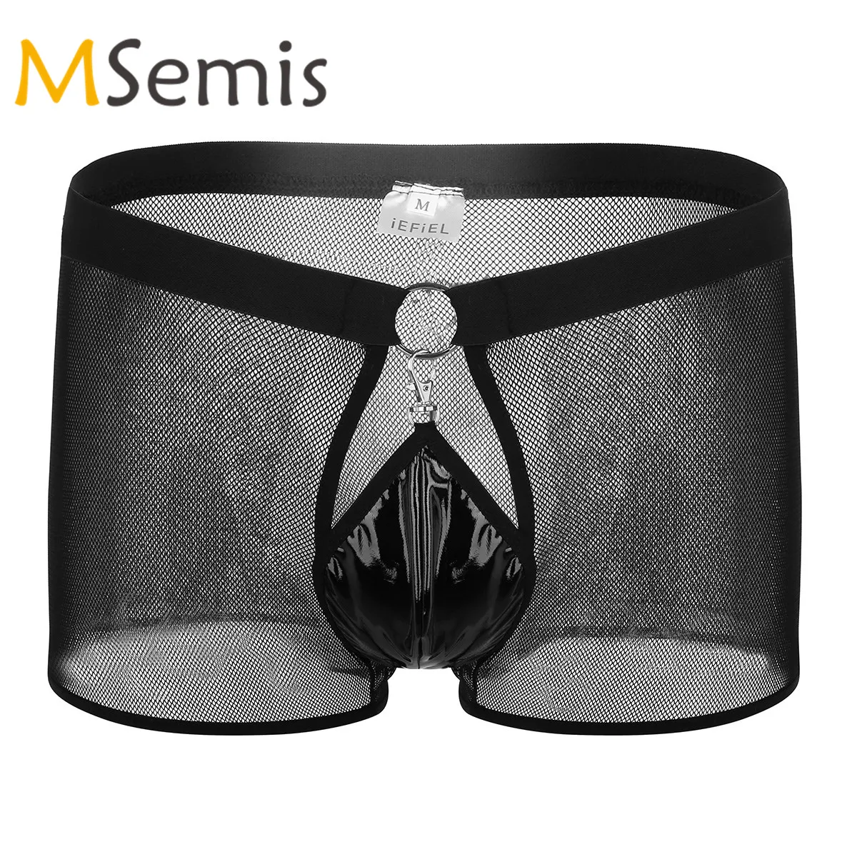 Мужское Прозрачное нижнее белье сетчатые дышащие трусы боксеры с низкой