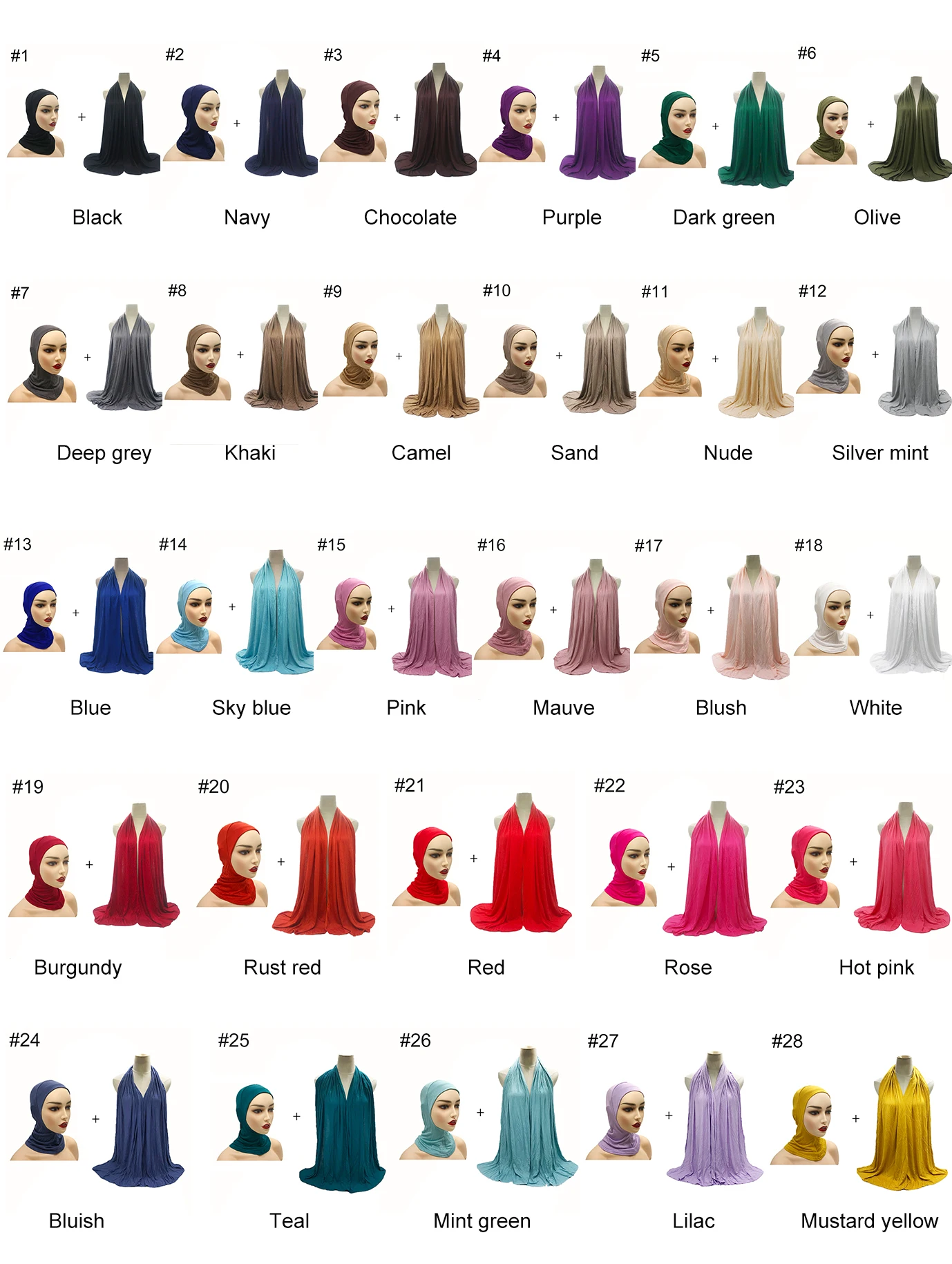 10 шт./лот модал хит продаж мягкая мусульманская Кепка с полным покрытием