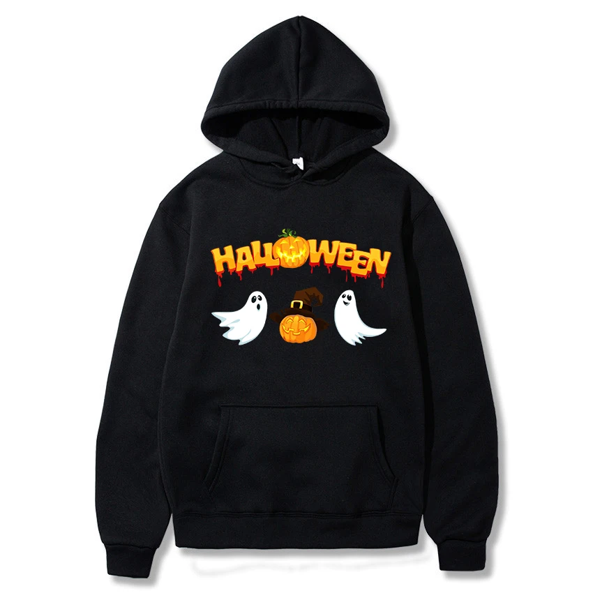 

Happy Halloween Pumpkin Ghost Print Hoodies Female Kawaii Hooded Clothes All Hallow's Day Hoody Women Casual Funny Cartoon Tops