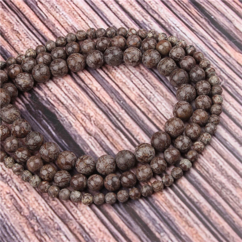 

Natural Stone Grey Snowflake 15.5" PicBlue Peacockk Size 4/6/8/10/12mm fit Diy Charms Beads Jewelry Making Accessories