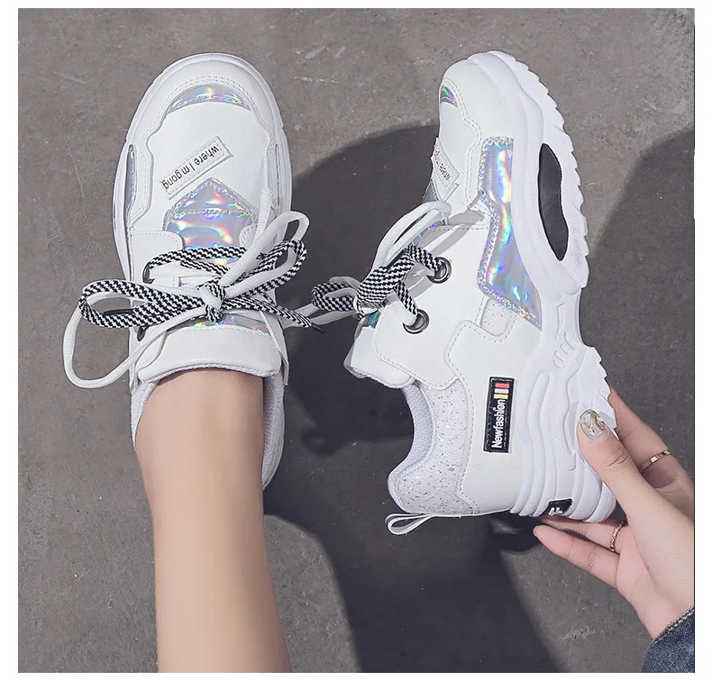Sooneeya/женские кроссовки; обувь на плоской подошве; Zapatillas Deportivas Mujer; женская обувь на толстой мягкой подошве; обувь для бега, увеличивающая рост; Цвет Черный; zapatos mujer
