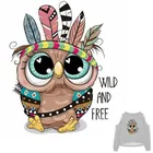 Симпатичные Красочные нашивки с рисунком шефа, совы, животных, термонаклейки для самостоятельного изготовления одежды, футболок, термонаклейки, декоративные принты