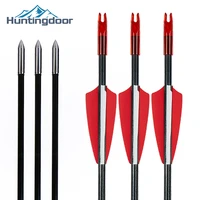 6pcs12pcs huntingdoor fiberglass arrows length 31 inch spine 750 for recurve bowcompound bow outdoor hunting shooting archery