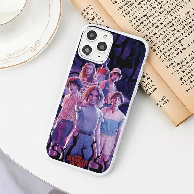 

American TV Stranger Things Phone Case Candy Color White for iPhone 11 pro XS MAX 8 7 6 6S Plus X 5S SE 2020 XR