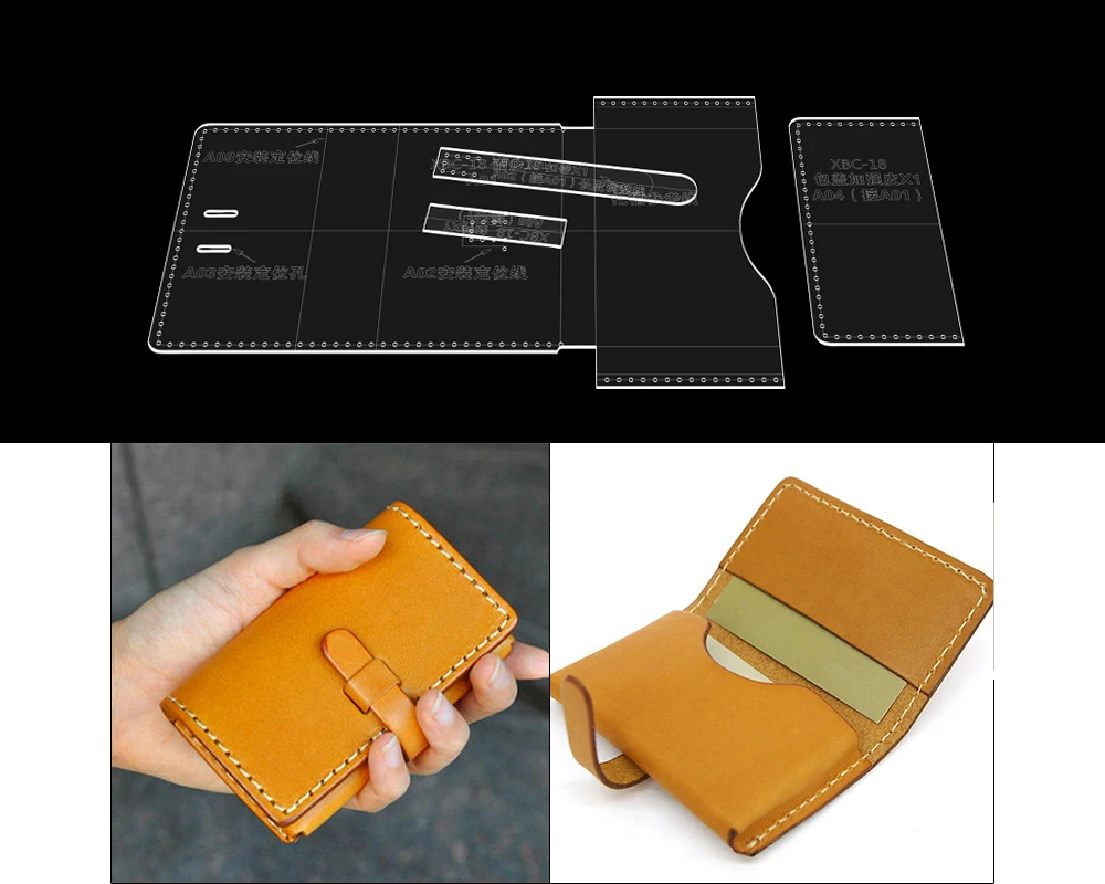 

Hand Diy Leather Tool Edition Type Acrylic Template Pack Card Pack Business Card Pack Clear Glass Template Type