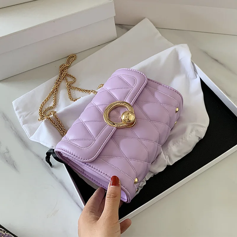 

Female Thread Pu Leather Crossbody Bags For Women 2020 Chain Shoulder Messenger Bag Ladies Hand Sling Luxury Handbags Designer