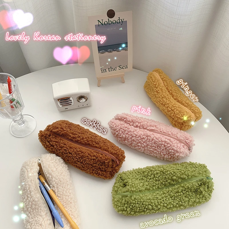 Мягкий пушистый пенал для карандашей Kawaii Cicinnus с милыми мягкими цветами милые