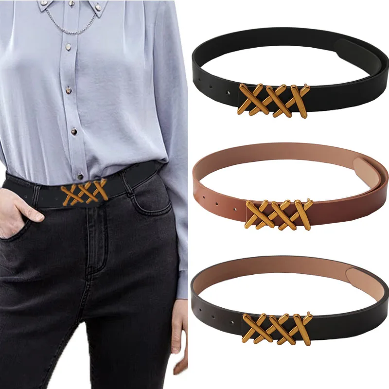 

Punk Belts For Women Waist Strap Designer Buckle Corset High Quality Female Ladies Waistband for Jeans Fashion Belt