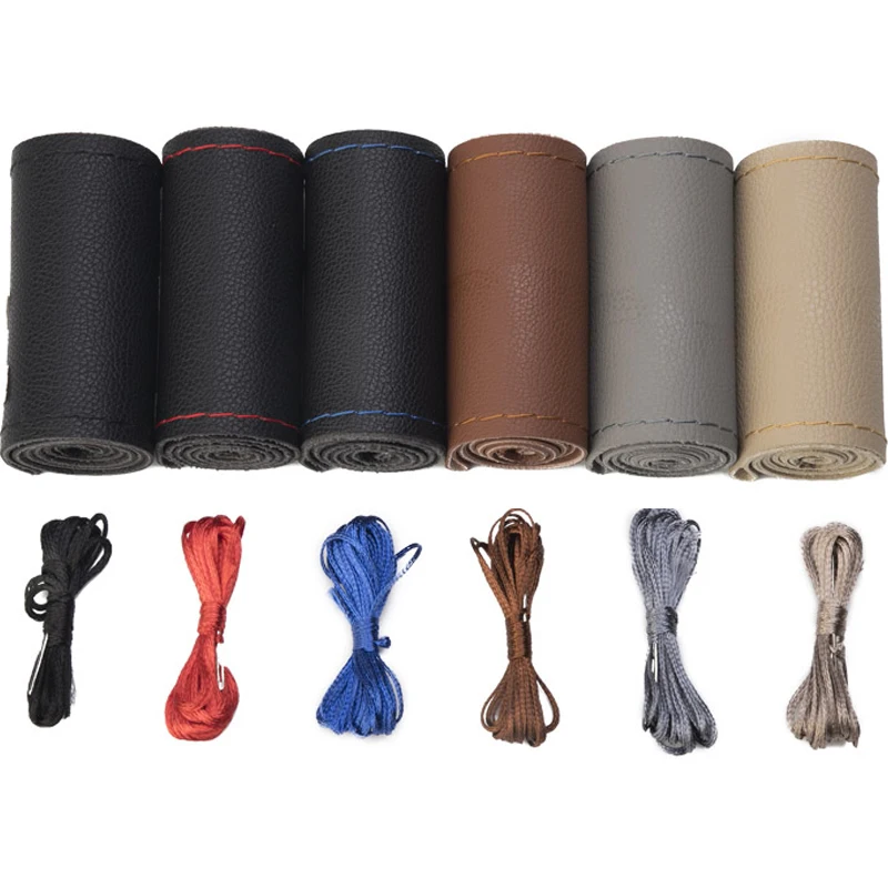 38 см Чехол на руль автомобиля из искусственной кожи со шнуровкой оплетка чехол